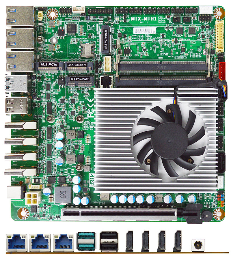 Jetway MTX-MTH1-125H0010 Thin-ITX (Intel Core Ultra 5 Processor 125H, 4x HDMI, 3x 2.5GE LAN) <b>[12-28V Input]</b>